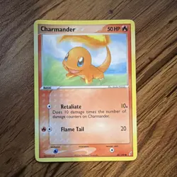 Pokemon Charmander 48/100 EX Dragon Common Reverse Holo Basic HP 50 2003 - Image 1
