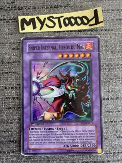 Carte Yu-gi-oh! Sniper Infernal Heros Du Mal DP06-FR012 1st Super Rare Francais - Image 1