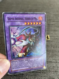 Carte Yu-gi-oh! Sniper Infernal Heros Du Mal DP06-FR012 1st Super Rare Francais - Image 3