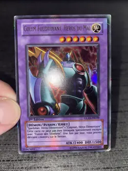 Carte Yu-gi-oh! Golem Foudroyant Heros Du Mal GLAS-FR039 1st Ultra Rare Occasion - Image 3