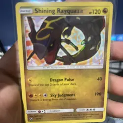 Pokemon TCG 2017 Shining Rayquaza 56/73 Shining Legends Holo Card - Image 1