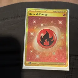 Pokemon TCG Obsidian Flames Secret Rare Holo Card Basic Fire Energy 230/197 - Image 1
