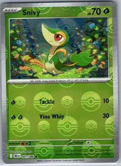 Snivy Poke Ball 001/086 SV: Black Bolt - Pokemon Card - NM - Image 1
