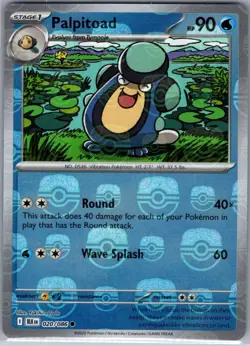 Palpitoad Master Ball 020/086 SV: Black Bolt - Pokemon Card - NM - Image 1