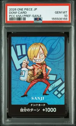 PSA 10 Sanji DON!! Card Promo One Piece Japanese Kumamoto Prefecture - Image 1