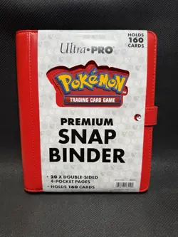 Ultra Pro Pokemon TCG Premium Snap Binder - Red - 4 Pocket - Holds 160 Cards NEW - Image 1