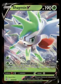 Pokemon Cards Shaymin V 013/172 Brilliant Stars Holo V Rare NM *4 - Image 1