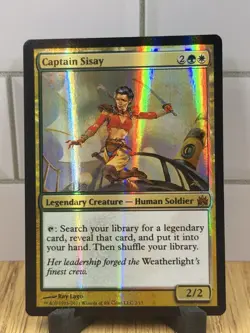 MTG Magic the Gathering Captain Sisay (2/15) FTV Legends LP FOIL - Image 1