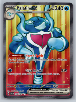 NM Pokemon Twilight Masquerade Palafin EX Ultra Rare Full Art 193 - Image 1