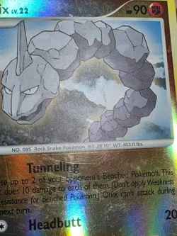 HP Pokemon Onix 92/130 Diamond and Pearl Reverse Holo - Image 4