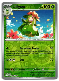 Lilligant 007/086 - 🌊 Black Bolt Uncommon Pokemon TCG Reverse Holo 🖤 - LP - Image 1