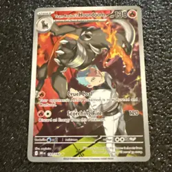 Team Rocket's Houndoom Pokemon S&V Destined Rivals Illustration Rare NM - Image 1