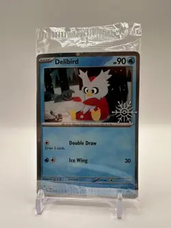 Delibird 046/193 Pokemon Holiday Calendar 2025 Stamp Snowflake SEALED - Image 1