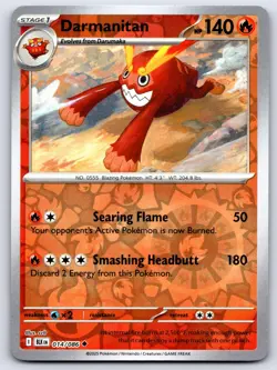 DARMANITAN 014/086 REVERSE HOLO BLACK BOLT POKEMON NEAR MINT - Image 1