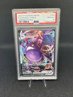 Pokemon 2021 SWSH FA/CROBAT VMAX Shining Fates #045 PSA Gem MT 10 - Image 1