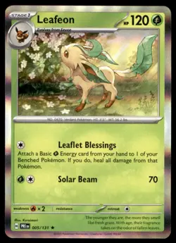 Leafeon 005/131 Holo Rare Prismatic Evolutions Pokemon Holo Near Mint - Image 1