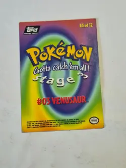 Venusaur #62 Topps Black Logo The First Movie Trading Cards Pokemon MP - Image 2