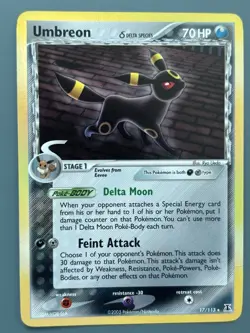 Umbreon Delta Species 17/113 LP Holo Eng. Played Pokemon Card - Image 1