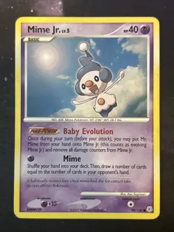 Mime Jr 90/130 - MP Diamond & Pearl - Pokemon 2007 Common TCG Card - Image 1