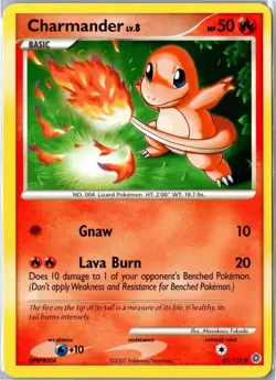 Pokemon Card - Charmander 82/132 Secret Wonders 2007 Common Lightly Played - Image 1