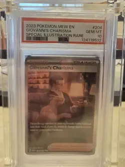 Giovanni's Charisma 204/165 Sv: Scarlet & Violet 151 Holo PSA 10 Pokemon Cards - Image 1