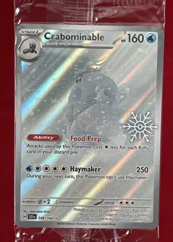 SEALED Crabominable (149/142) Holiday 2025 Snowflake Stamp Promo Sealed Pokemon - Image 1