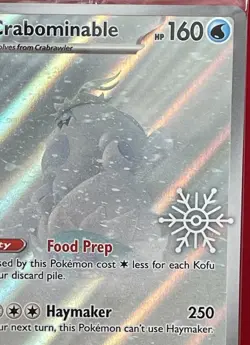 SEALED Crabominable (149/142) Holiday 2025 Snowflake Stamp Promo Sealed Pokemon - Image 3