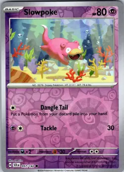 Slowpoke 57/142 Common Stellar Crown Pokemon Reverse Holo Near Mint - Image 1