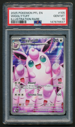 Wigglytuff 105/094 IR Illustration Rare Holo Pokemon Phantasmal Flames PSA 10 - Image 1