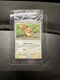 EEVEE 133/165 Pokemon TCG Holo Festive Stamp Promo SEALED NM - Image 1