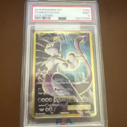 2016 Pokemon XY Mewtwo EX Evolutions Full Art Ultra Rare 103/108 PSA 9 MINT - Image 1