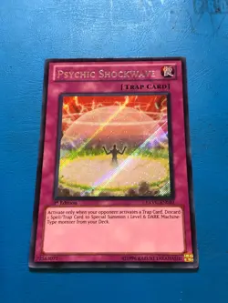 YUGIOH Secret Rare Psychic Shockwave EXVC-EN089 1st Edition - Image 1