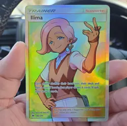 Pokemon Ilima Full Art Ultra Rare Trainer Supporter Card Sun & Moon HOLO 146/149 - Image 1
