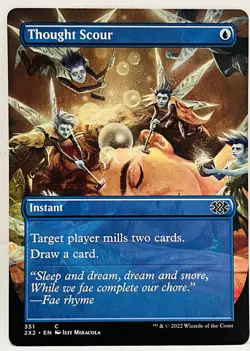 Thought Scour (Borderless) - #351-MTG-Double Masters 2022-Regular-NM - Image 1