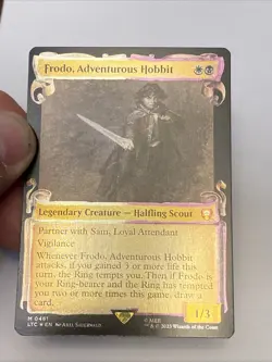 FOIL Frodo Adventurous Hobbit 0461 Showcase Scroll Mythic MTG MAGIC NEW UNPLAYED - Image 1