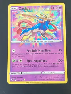 CARTE POKEMON ZACIAN 082/185 FR ULTRA RARE AMAZING EB VOLTAGE ECLATANT - NM/M - Image 1