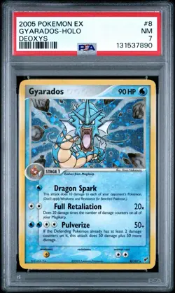 GYARADOS 8/107 PSA 7 EX DEOXYS HOLO RARE POKEMON CARD ENGLISH - Image 1