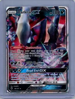 Darkrai GX 88/147 Holo GX Rare Burning Shadows Pokemon Lightly Played - Image 1