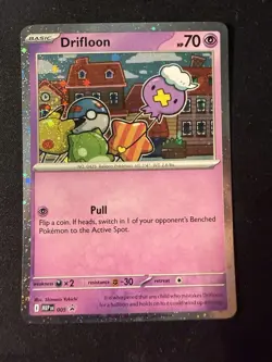 Drifloon 005 (Cosmos Holo) Mega Evolution Black Star Promo - Pokemon Card - Image 1