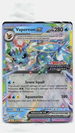Vaporeon ex 023/131 Holo Stamped Promo Sealed Pokemon Near Mint - Image 1