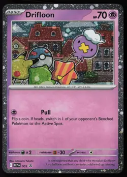 Drifloon - 005 Cosmos Holo Promo ME: Mega Evolution Promo Nm w/ 1.5 SWIRL 🌀 - Image 1