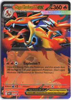 Mega Charizard Y ex 030 Holo Promo ME: Mega Evolution Promo Pokemon NM - Image 1