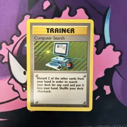 Computer Search 71/102 Rare Base Set Unlimited Pokemon LP/MP - Image 1