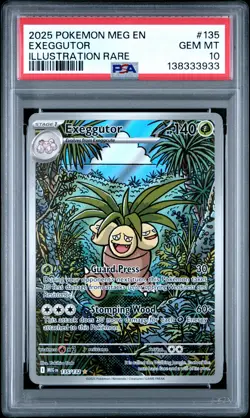 2025 POKEMON MEG EN-MEGA EVOLUTION ILLUSTRATION RARE #135 EXEGGUTOR PSA 10 - Image 1