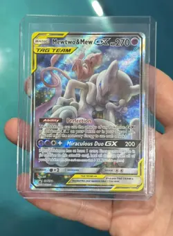 Pokemon TCG Mewtwo and Mew GX Sun & Moon Sm191 Holo Promo - Image 1