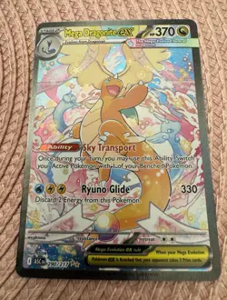 Mega Dragonite EX Full Art Holo EN Evolutions Secret Rare 290/217 HP 370 - Image 1