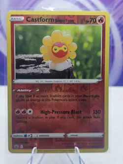 Pokemon TCG Castform Sunny Form Chilling Reign 022/198 Reverse Holo Common LP - Image 1