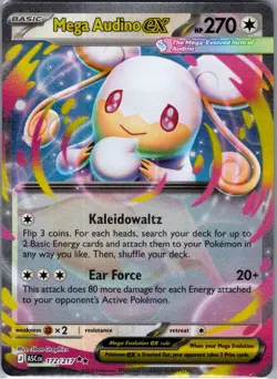 Mega Audino ex 172/217 ME: Ascended Heroes - Pokemon Card - NM - Image 1