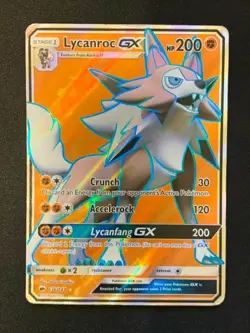 Lycanroc GX (Full Art) 136/147 SM - Burning Shadows Ultra Rare Pokemon Card MP - Image 1