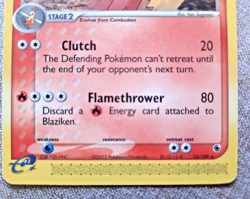 Pokemon - Blaziken Ex Rubino e Zaffiro ENG 15/109 Rare Vintage Cards no Holo - Image 3